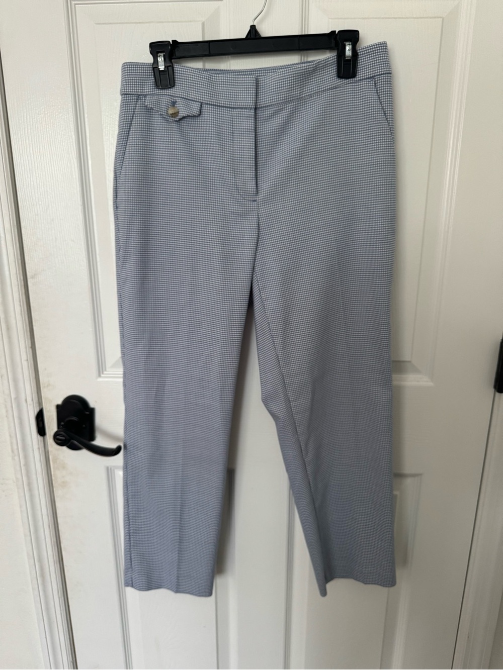 LOFT stretch houndstooth pants 6
